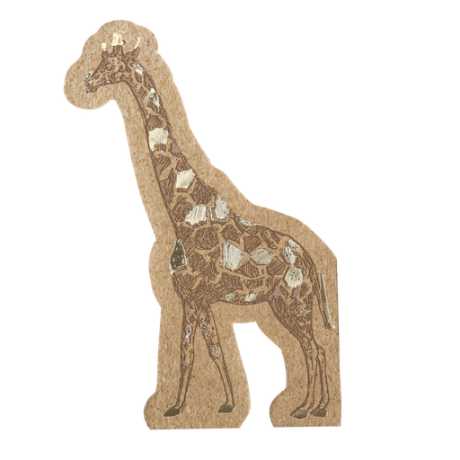 16 serviettes girafe safari kraft moka et or 32 x 21 cm - 3 plis