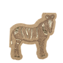 16 serviettes zebre safari kraft moka et or 32 x 30 cm - 3 plis