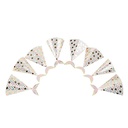 8 cornets queue de sirène écailles papier iridescent pastel et or 10x12cm