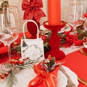 Bougeoir baroque velours rouge ø10,8x17,2cm