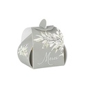 10 contenants "merci" greenery papier vert de gris et blanc 5x7cm
