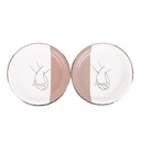 8 assiettes bella terra carton camel, ivoire et or 23cm