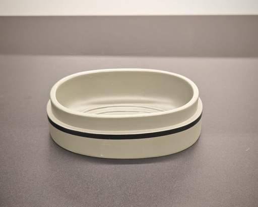 Porte savon poly résine oval - kaki