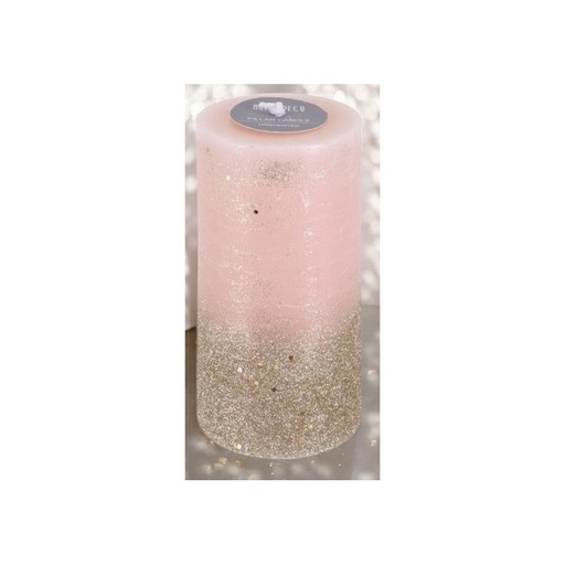 Bougie pilier 7x13cm  rose clair