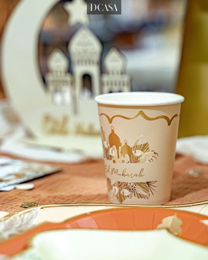 Lot de 10 gobelets "casablanca" eid mubarak