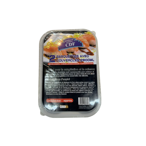 Barquettes alu mo couv pp x2