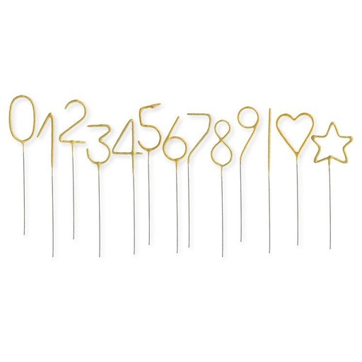 Bougie chiffre scintillante 00