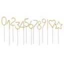 Bougie chiffre scintillante 04