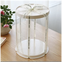 Boite a gateaux transparente ronde 26x26x32cm