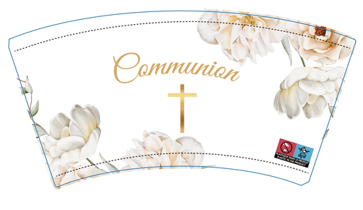 Gobelet communion/fleurs x10 27cl