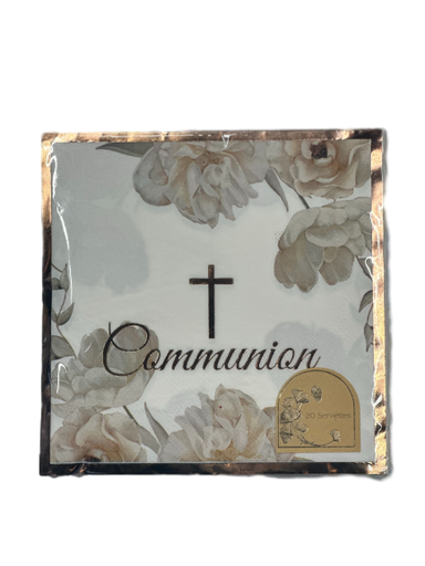 Serviettes 33x33 communion/fleurs x20 
