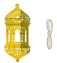 Deco lanterne 15cm a suspendre