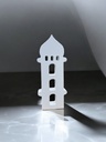 Deco de table bois mosquee blanc 6x15x2cm