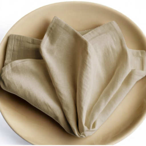 Serviette 40x40 x3 travertine  gaze de coton celestia