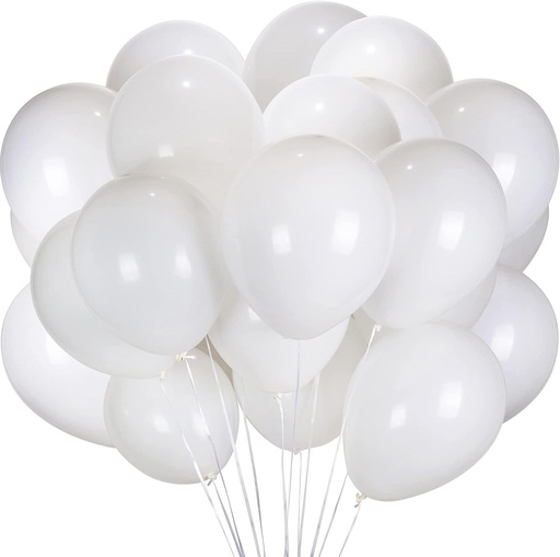 Ballon unis blanc x30