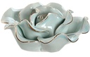 Fleur bleue en porcelaine 9x9x3,6 cm