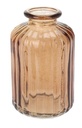 Vase 6x6x10cm marron a bande 