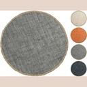 Set de table en papier rond orange