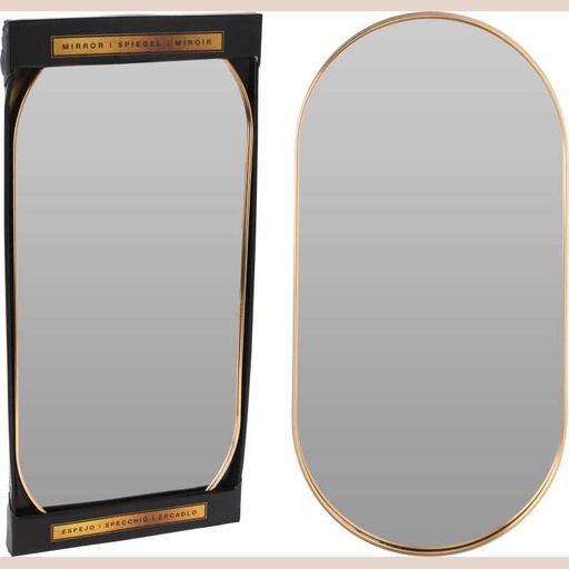 Miroir dore 50x25x1.5cm, alu