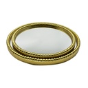 Plateau miroir rond  29.5x29.5x2