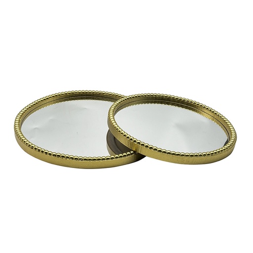 Plateau miroir rond  25x25x2