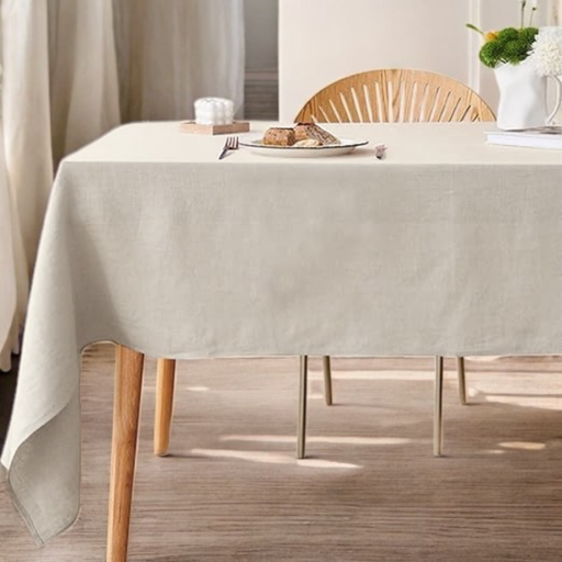 Nappe de table 140x250 blanc lin linaris