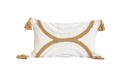 Coussin modern harmony blanc / marron 30x50cm