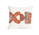 Coussin vibes beige/rouille 45x45cm