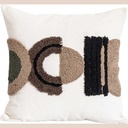 Coussin timeless beige/noir 45x45cm