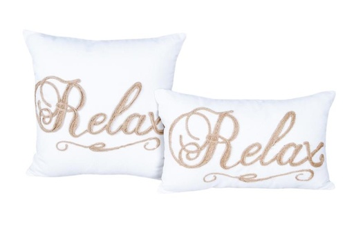 Coussin relax naturel/jute 30x50