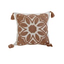 Coussin mandala abstracts marron 45x45cm
