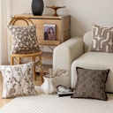 Coussin "palette d'harmonie" café clair - 45x45 cm 