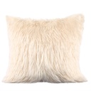 Coussin "douce fourrure" beige - 45x45 cm 