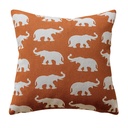 Coussin "terre câline" orange - 45x45 cm 