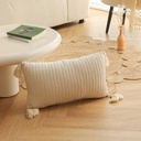 Coussin valentina rectangle blanc cassé - 75x30x50cm