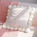 Coussin adriana carré blanc - 75x45x45cm
