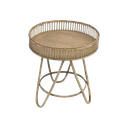 Table auxiliaire rotin bambou 52x59 naturel