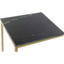 Table auxiliaire marbre fer 40x46x65 doré 