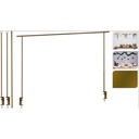 Support déco de table métal gold