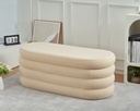 Pouf "tessa" beige grand modèle