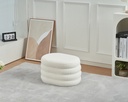 Pouf "tessa" blanc petit modèle