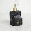 Distributeur résine savon 9x8x18 faux marble noir
