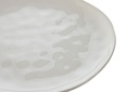 Assiette gres émaillé 20,3x20,3x2 ondulé blanc