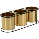 Cache pot doré 3 pots