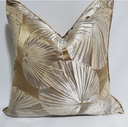 Coussin or feuilles palmier jacquard 45x45