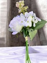 Fleur bouquet rose hortensia coloris blanc parme
