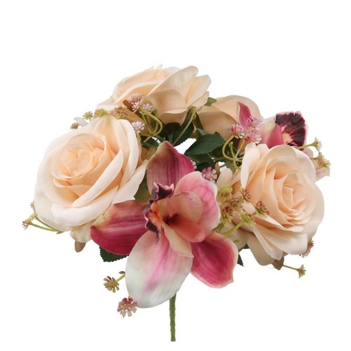 Fleur bouquet rose orchidee coloris peche rose