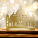 Ornement en bois mosquée d'or - 24x4x16.2 cm