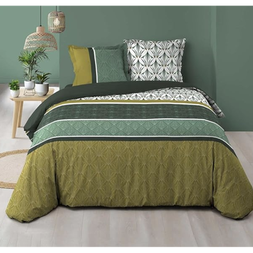 Parure de couette 3 pièces Imp. 240 x 220 cm 57 fils allover Bogota
