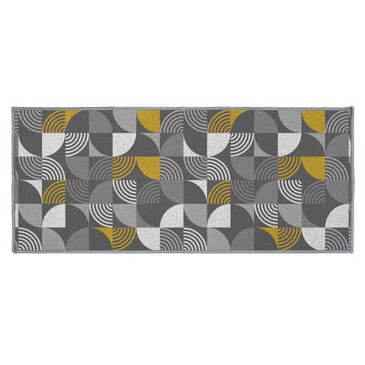 Tapis rectangle 50 x 120 cm imp rythmo gris
